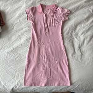 Lacoste Women's Light Pink Midi Polo Dress